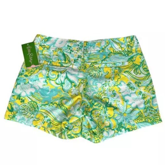 Lilly Pulitzer Womens Callahan Beach Gypsies  Shorts Dandelion Yellow Sz 00 New - Picture 4 of 12